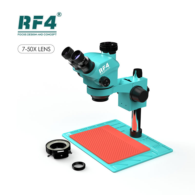 Stereo Trinocular Microscope Pcb - RF4 RF-7050-PO4 Trinocular 7-50X Zoom Microscope