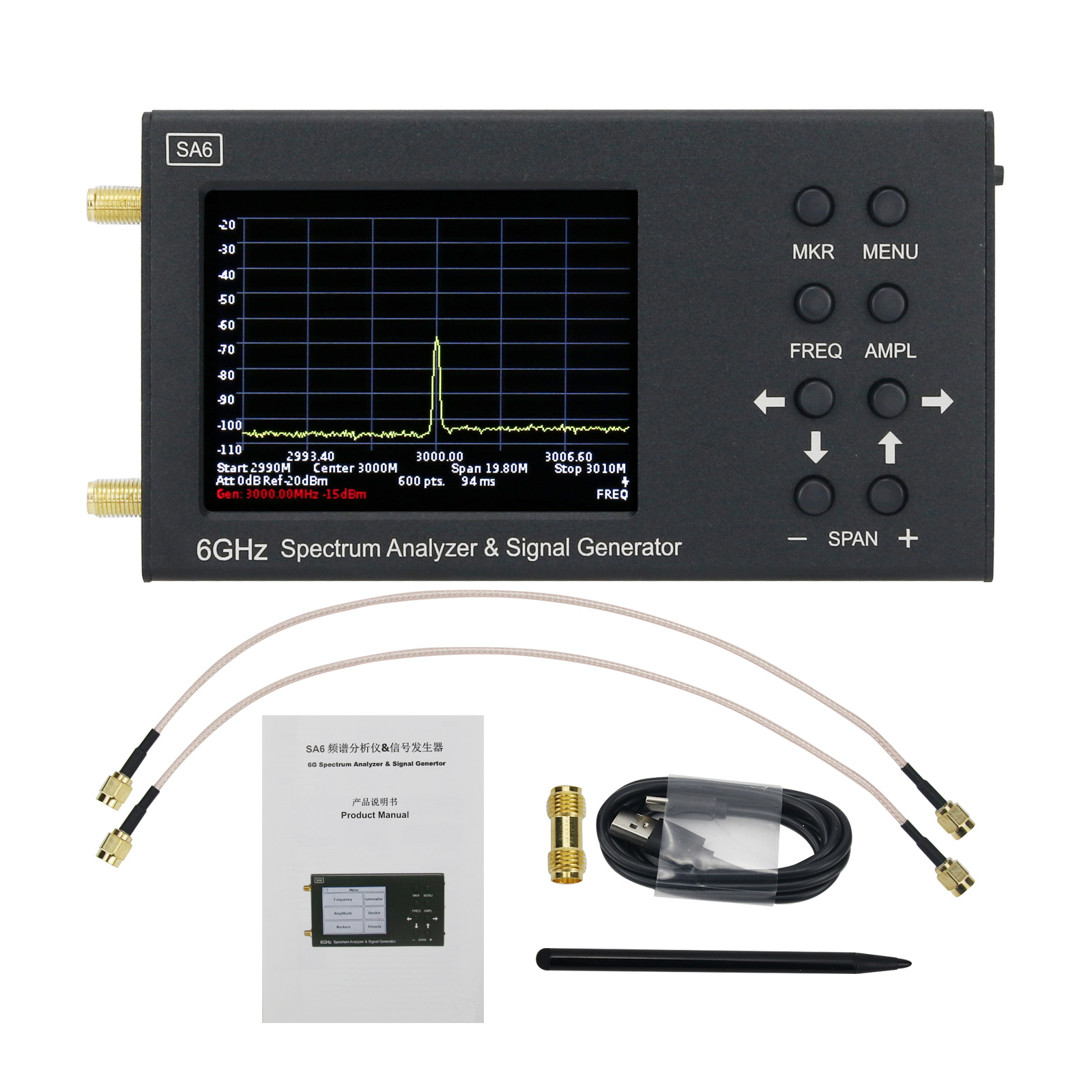 SA6 6GHz Spectrum Analyzer Sig - огляд і ціна Signal Generator Spectrum Analyzer
