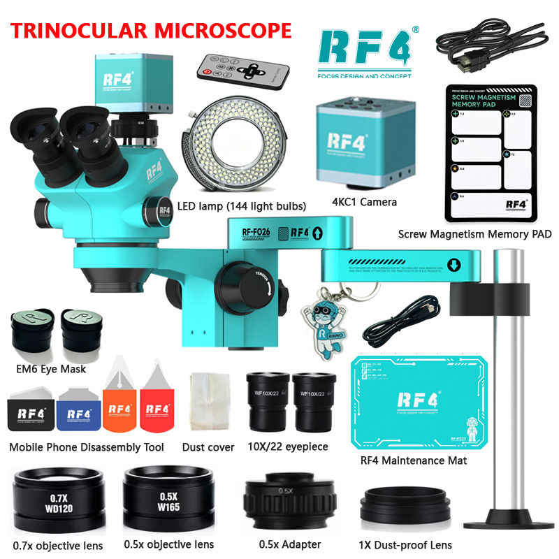 RF4 Stereo Trinocular Microsco - огляд і ціна Stereo Trinocular Microscope Pcb