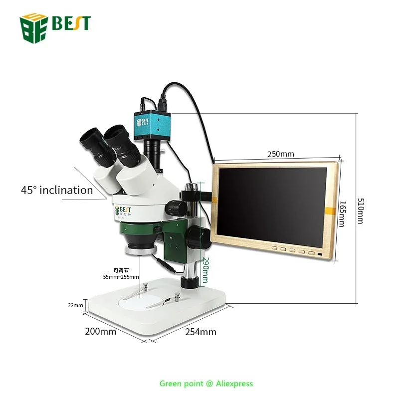 ZS7045 SERIES Stereo Digital Z - огляд і ціна Stereo Trinocular Microscope Pcb