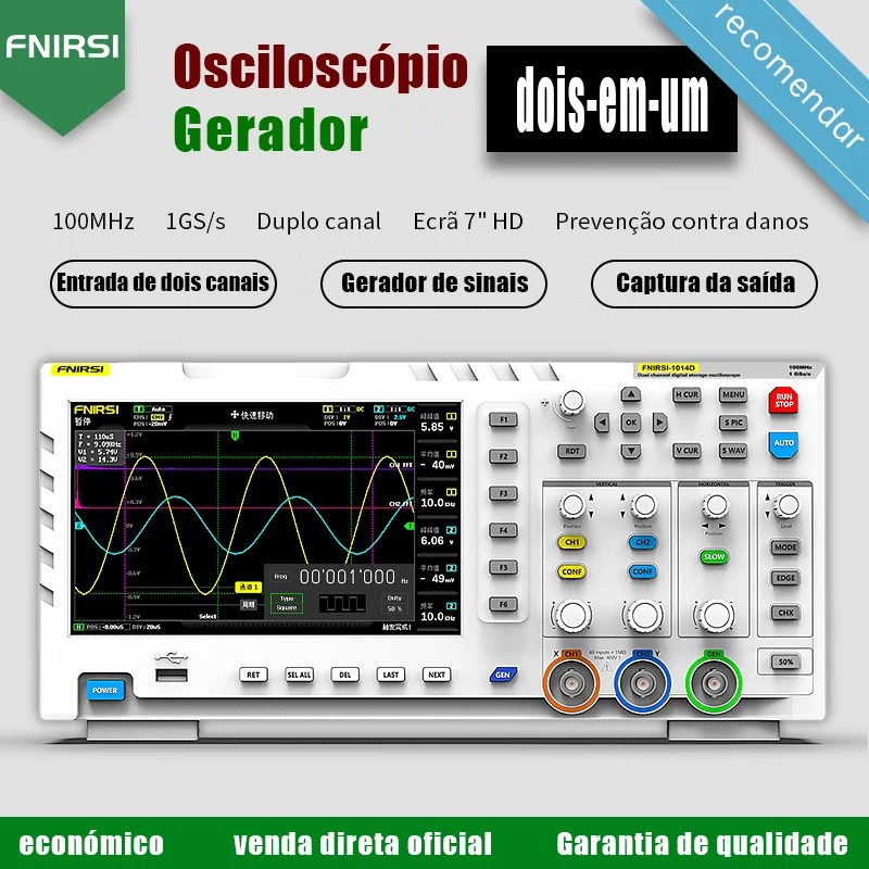 FNIRSI 1014D Digital Oscillosc - огляд і ціна Digital Storage Oscilloscope 100Mhz